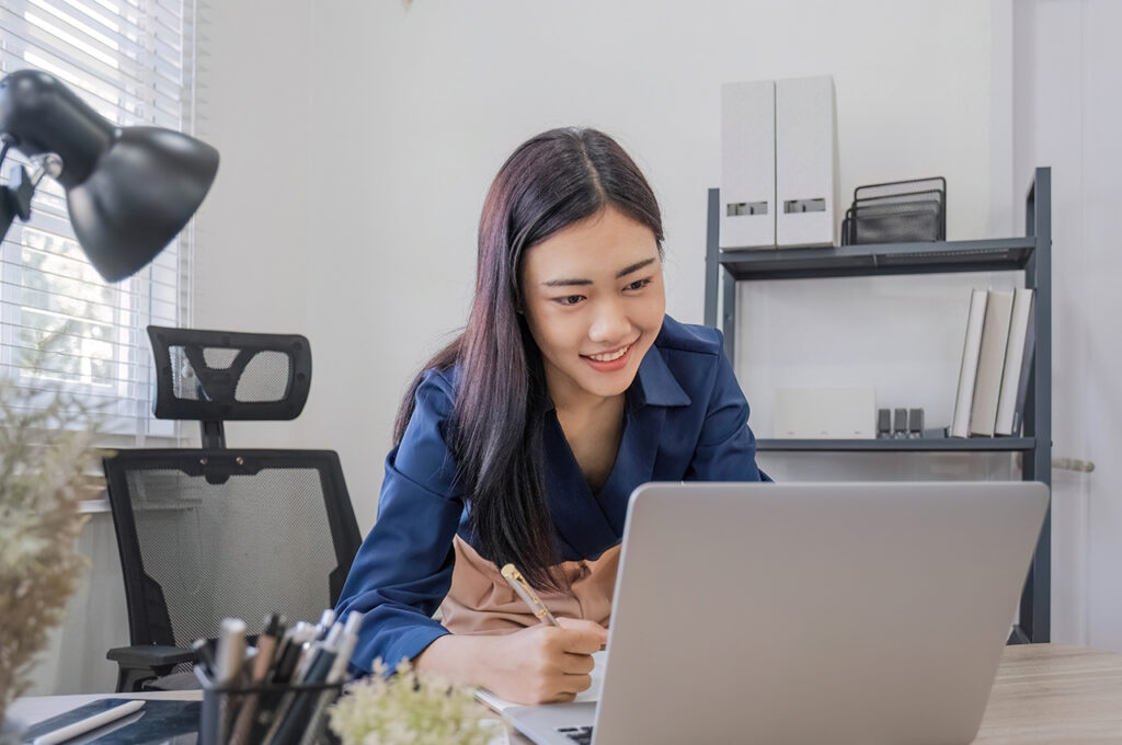 a business woman learning about what a personal tax account is